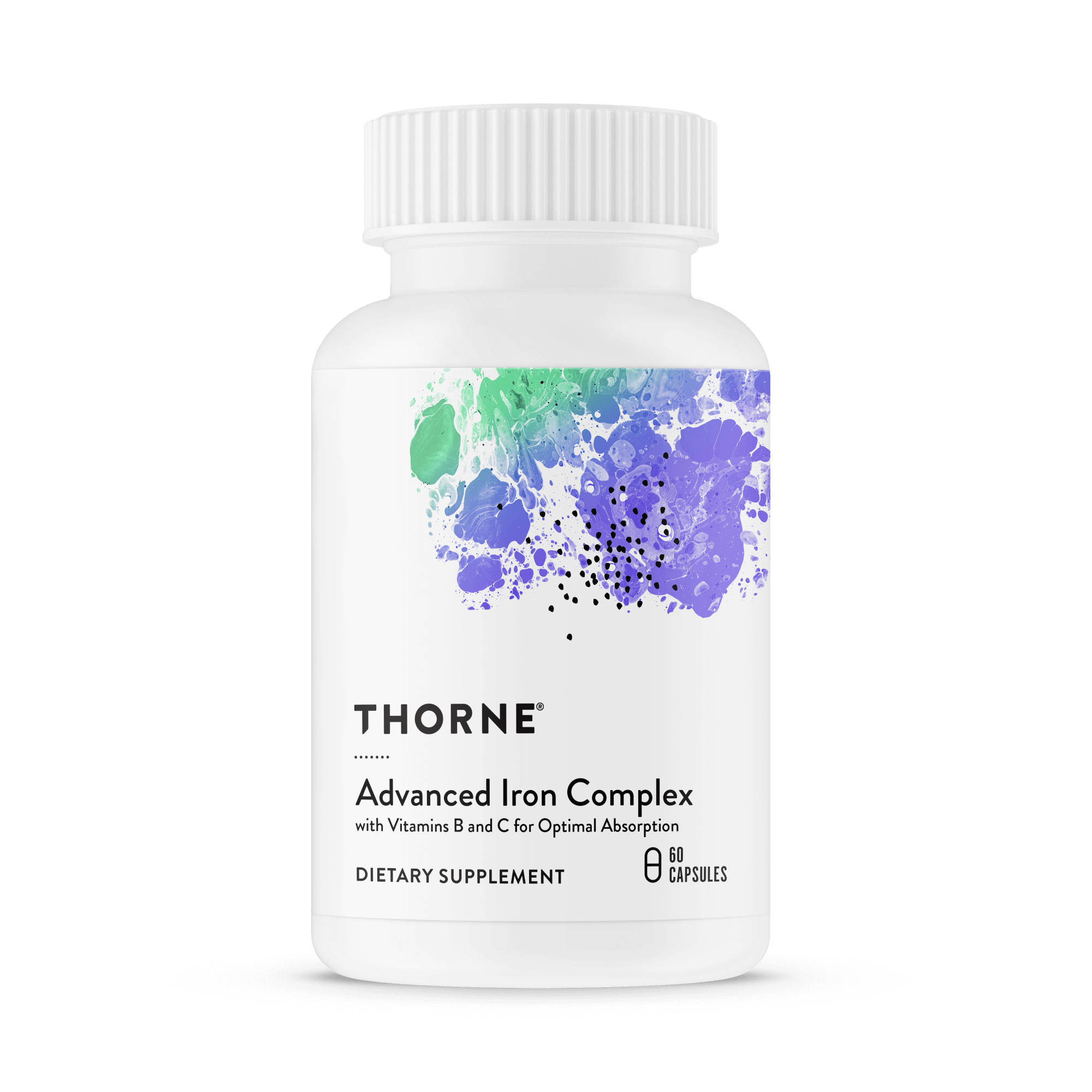 Thorne Advanced Iron Complex supplement bottle