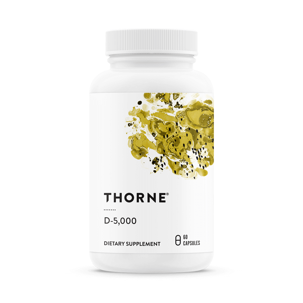 Thorne Vitamin D-5,000 supplement bottle