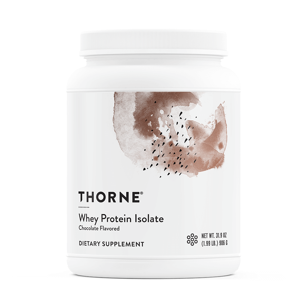 Thorne Whey Protein Isolate supplement container